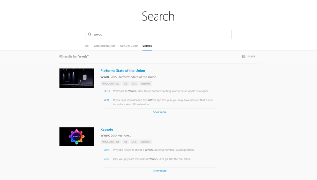 Apple Makes WWDC Videos Searchable By Keyword
