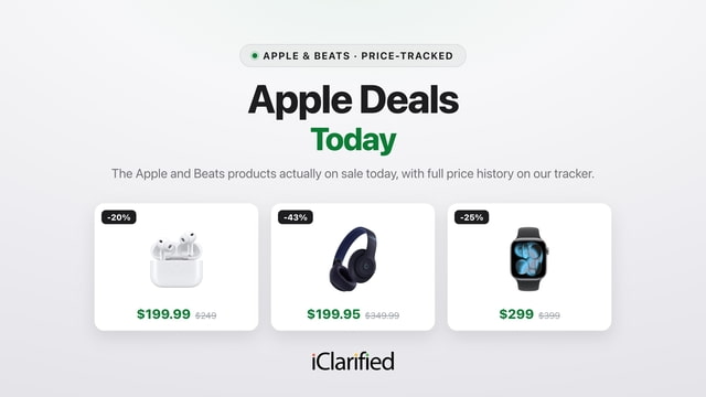 Apple Deals Today: AirPods Pro 3 for $199.99, Beats Studio Pro 43% Off, and More