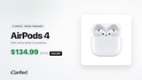 Apple AirPods 4 With Active Noise Cancellation Drop to $134.99 ($44 Off) Apple AirPods 4 With Active Noise Cancellation Drop to $134.99 ($44 Off)