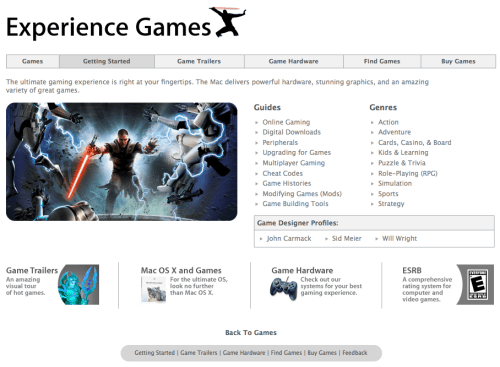 Apple Launches New Games Site