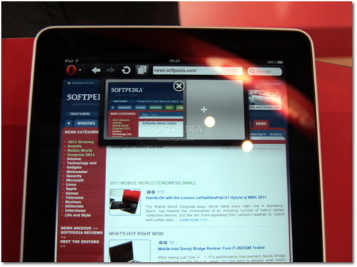 First Screenshots of Opera Browser for iPad