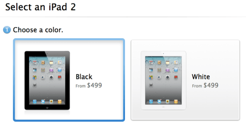 Apple Tweaks Online Store With iPad 2 Ordering Wizard