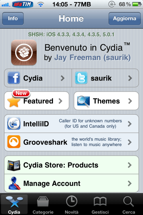Cydia is Now Saving SHSH Blobs for iOS 5.0.1