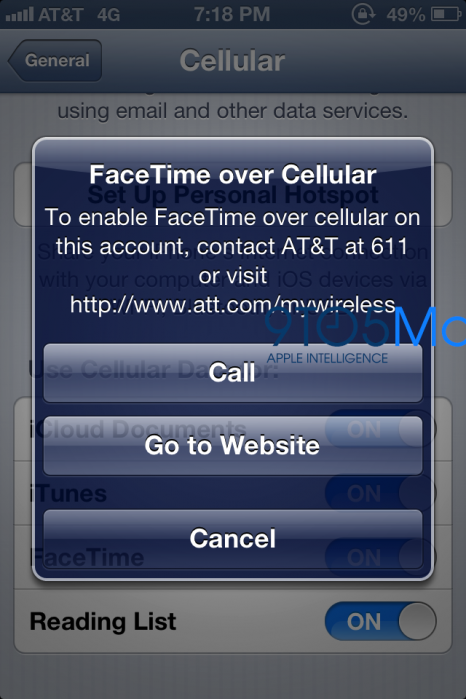 Sprint Won&#039;t Charge for Facetime Over Cellular, Verizon Believes It&#039;s Too Early