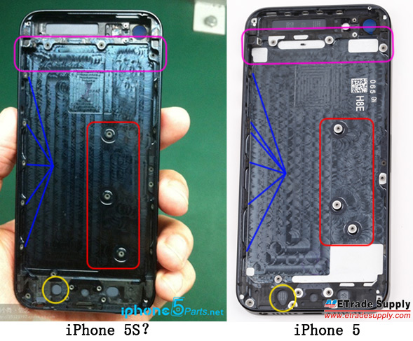 Alleged Photos of iPhone 5S Rear Housing Leaked?