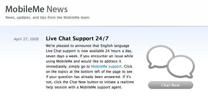 Chat Now button to