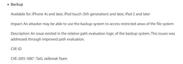 Apple Closes Another TaiG Jailbreak Exploit With the Release of iOS 8.3