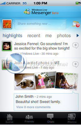 Screenshots of Windows Live Messenger for iPhone Revealed