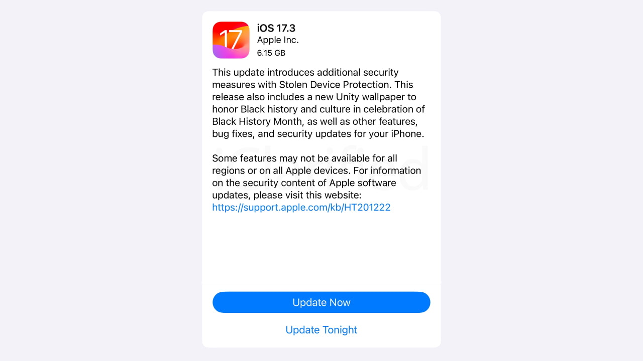 Apple Officially Releases IOS 17 3 And IPadOS 17 3 With Stolen Device