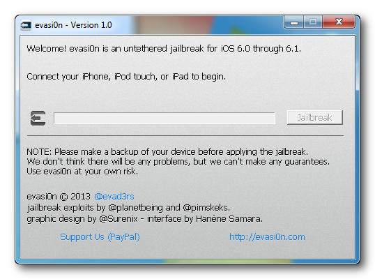 Làm thế nào để Jailbreak iPhone 5, 4S, 4, 3GS Sử dụng Evasi0n (Windows) [6,1]