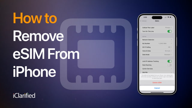 How to Remove eSIM From iPhone