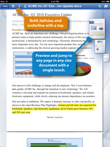 Quickoffice is Now Available for the iPad