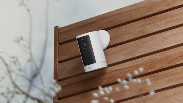Ring Outdoor Cam 4K Plus mounted outdoors.
