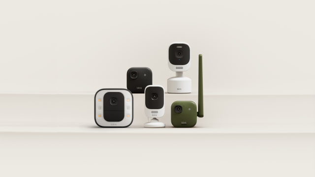 Amazon's five new Blink cameras, including Mini 4K+, Spotlight Cam 2K+, and Frontier XR+