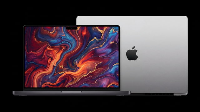 MacBook Pro concept with a colorful display and pill-shaped camera cutout