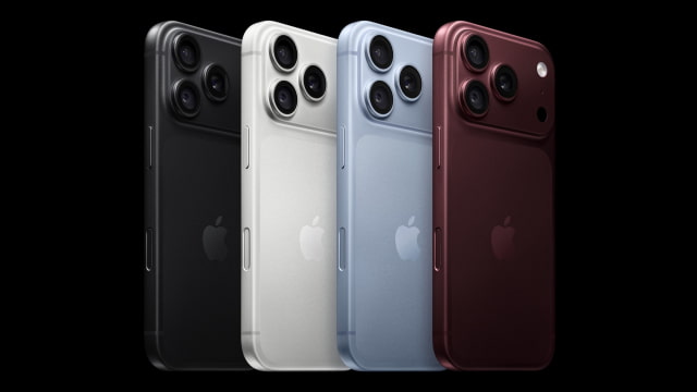 iPhone 18 Pro in black, silver, glacier, and burgundy