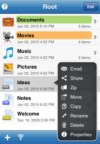 iFiles Adds File Upload/Download and iPad Support