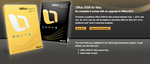 Office for Mac 2011 Will Be Available in October