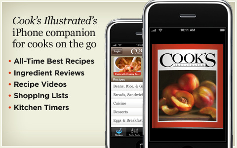 Cook&#039;s Illustrated Releases an iPhone App