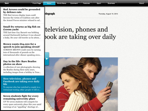 The UK Telegraph Gets an iPad App