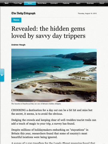 The UK Telegraph Gets an iPad App