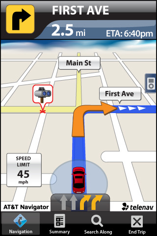 AT&amp;T Navigator Adds Speech Recognition, Speed Camera Alerts