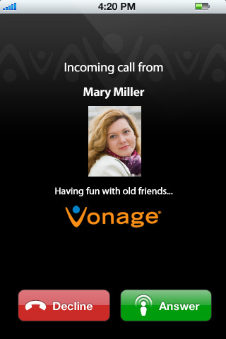 Vonage Mobile for Facebook Adds Multitasking