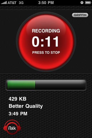 iTalk Recorder Gets Support for Background Recording