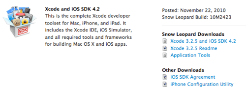 Xcode and iOS SDK 4.2 Now Available to Developers