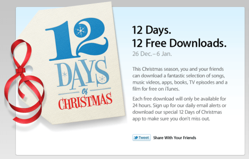 Apple Announces 12 Days of Christmas Giveaway