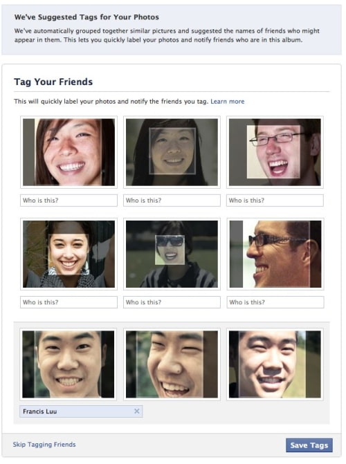 Facebook Adds Facial Recognition to Photo Tagging