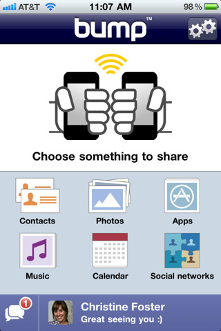 Bump Gets Updated With App Sharing