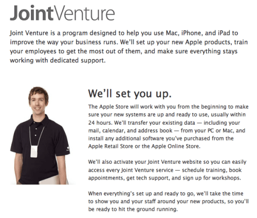 Apple Launches Joint Venture Program