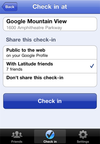 Google Latitude App Adds Check-Ins