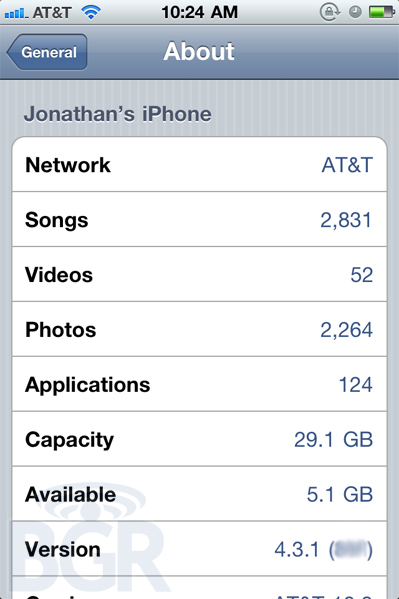 iOS 4.3.1 Gets Leaked to Boy Genius Report