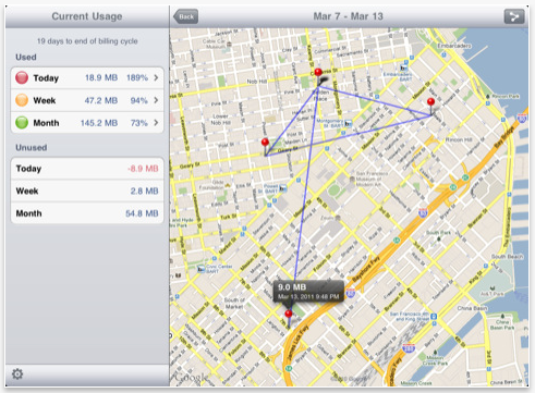 Track And Geotag Your 3G Data Usage On iPad