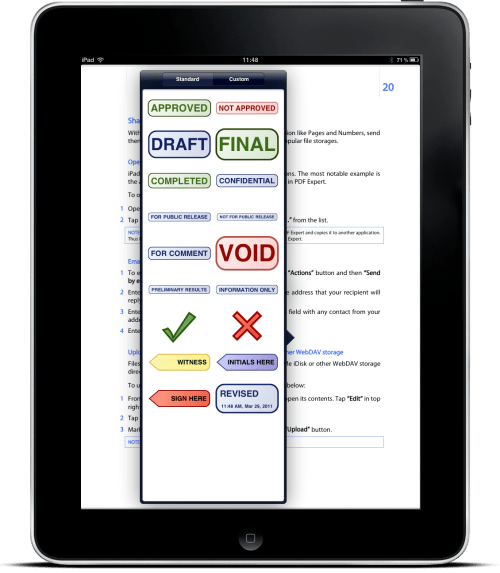 PDF Expert 2.3 Adds Stamps To PDFs