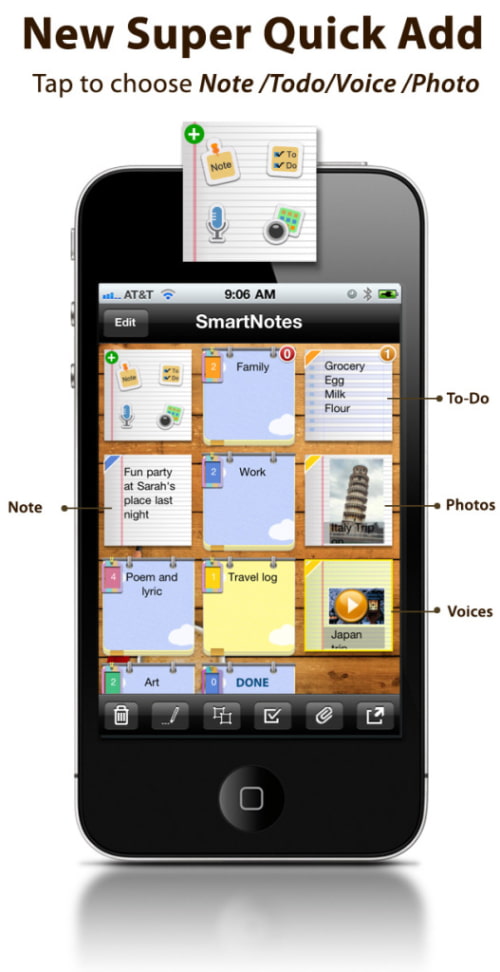 SmartNotes 2 Connects iPhone To iPad