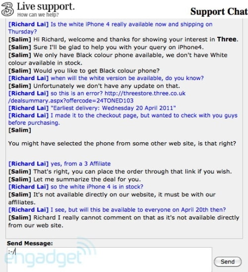 White iPhone 4 Order Page at Three UK Reveals April 20th Launch?