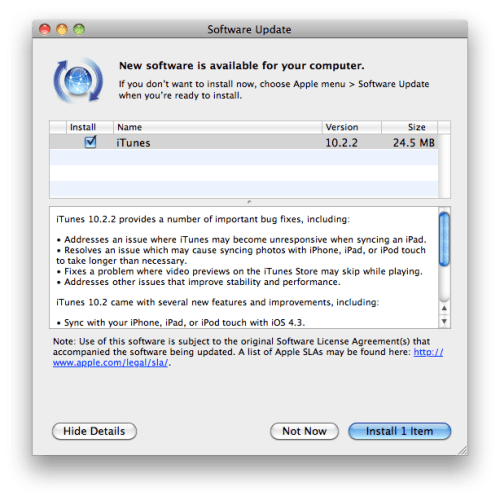 Apple Releases iTunes 10.2.2 