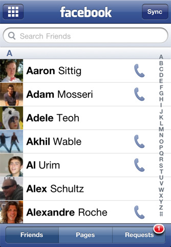 Facebook iPhone App Adds Phone Number Support