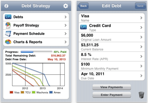 Application To Analyze And Payoff Debts