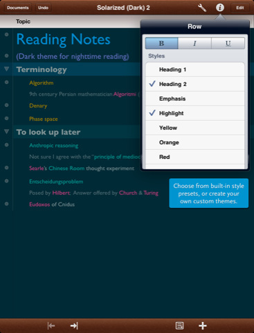 Omni Group Releases OmniOutliner for iPad