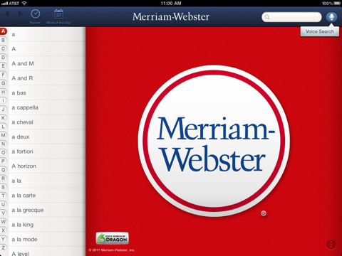 Merriam-Webster Dictionary Now Available on the iPad