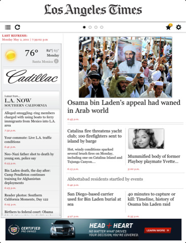 Los Angeles Times App for iPad