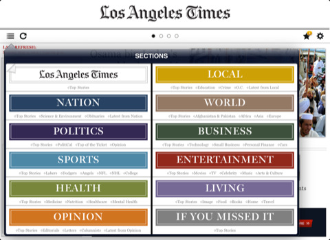 Los Angeles Times App for iPad