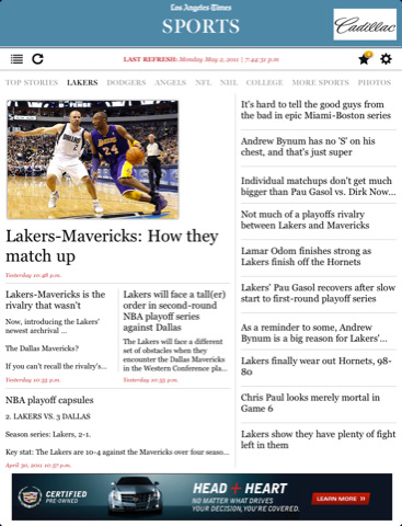 Los Angeles Times App for iPad