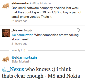 Microsoft to Purchase Nokia for $19 Billion?