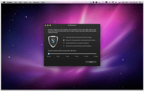 Security Camera 2.0 For Mac OS X
