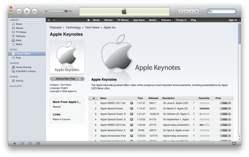 WWDC 2011 Keynote Video Now Available as iTunes Podcast